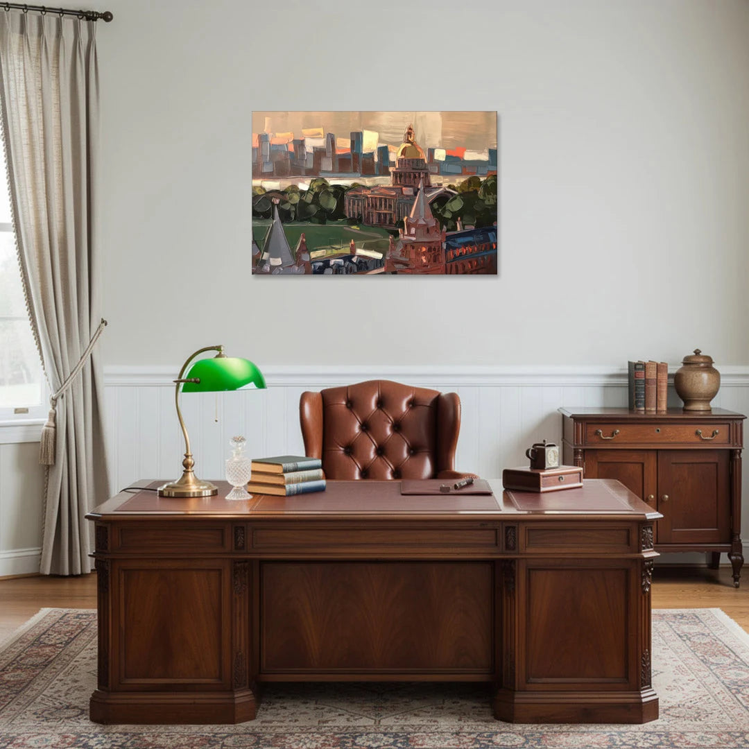 Boston Architectural Beauty - Canvas Wall Art - Office - 36x24