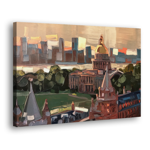 Boston Architectural Beauty - Canvas Wall Art - Side
