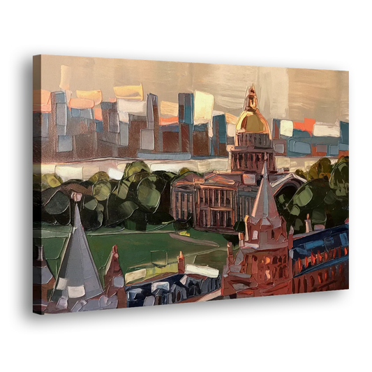 Boston Architectural Beauty Side - Canvas Wall Art