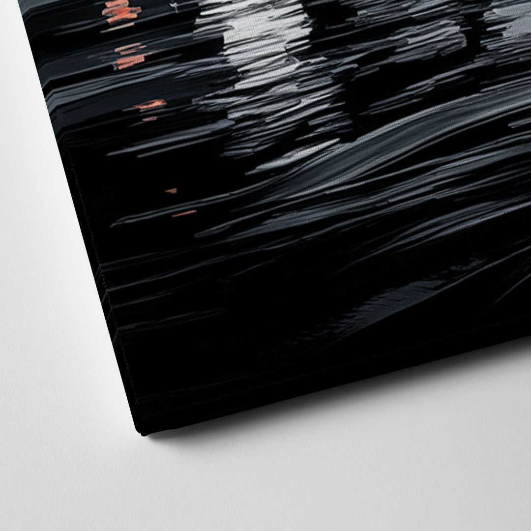Boston Black and White Aesthetic Canvas Close Up