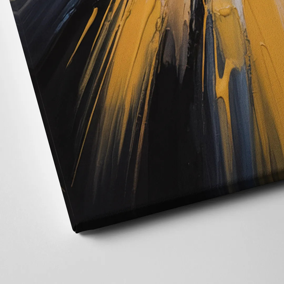 Boston Bruins Impressionistic Emblem Art Canvas Close Up