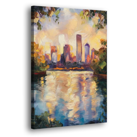 Boston Charles River Reflections - Canvas Wall Art