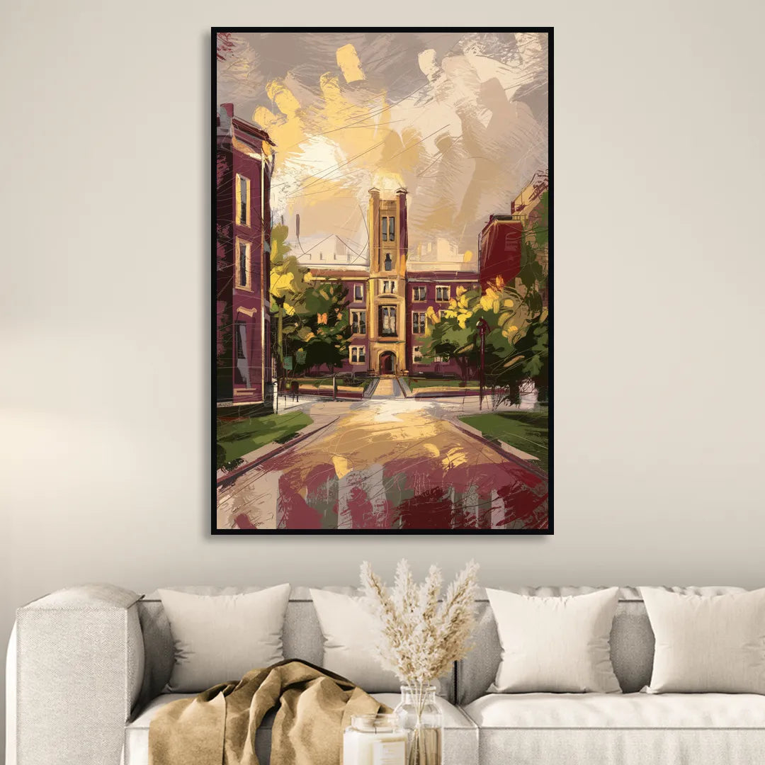 Boston College Eagles Spirit Sitting Room - Black Canvas Wall Art