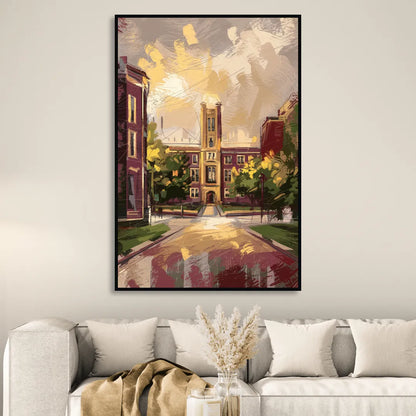 Boston College Eagles Spirit Sitting Room - Black Canvas Wall Art