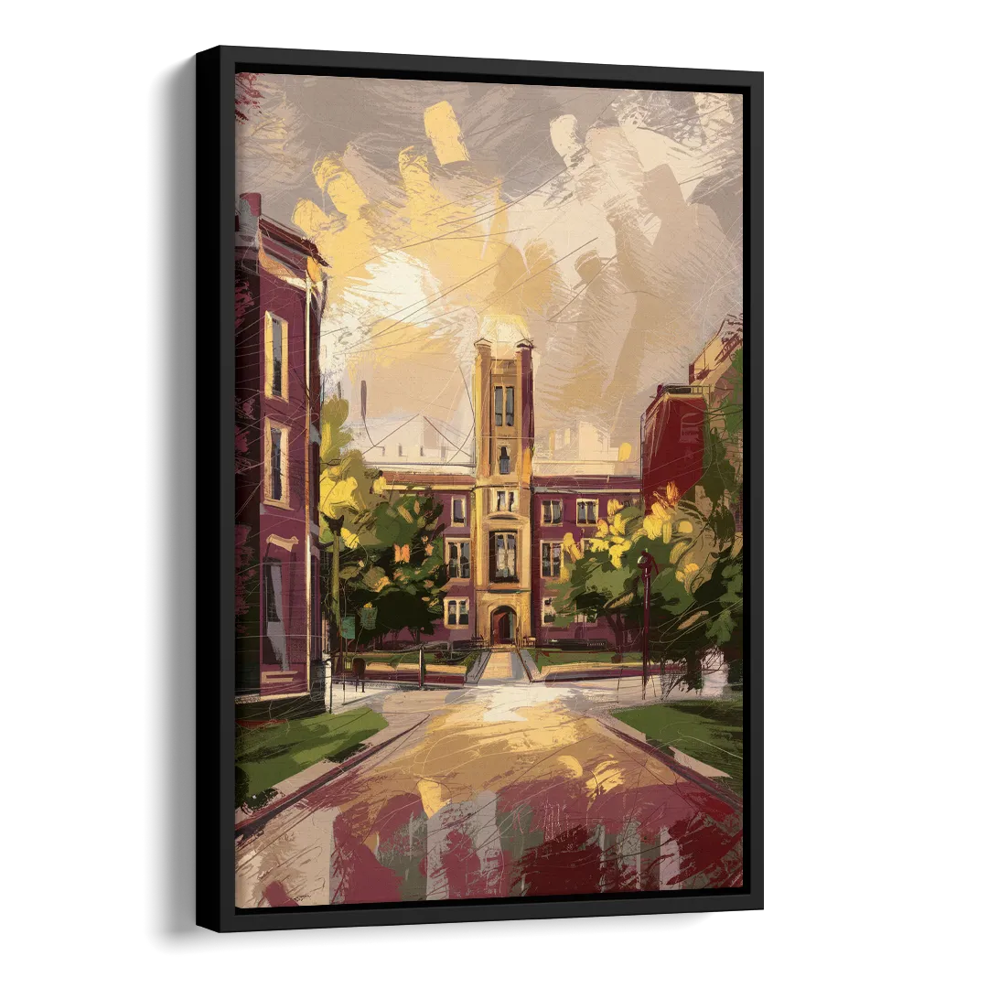 Boston College Eagles Spirit Side - Black Canvas Wall Art