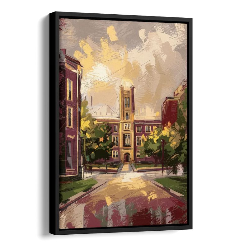 Boston College Eagles Spirit Side - Black Canvas Wall Art