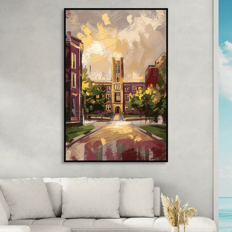 Boston College Eagles Spirit Living Room - Black Canvas Wall Art