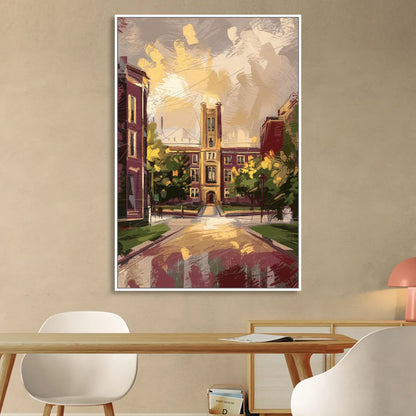 Boston College Eagles Spirit Living Room - White Canvas Wall Art