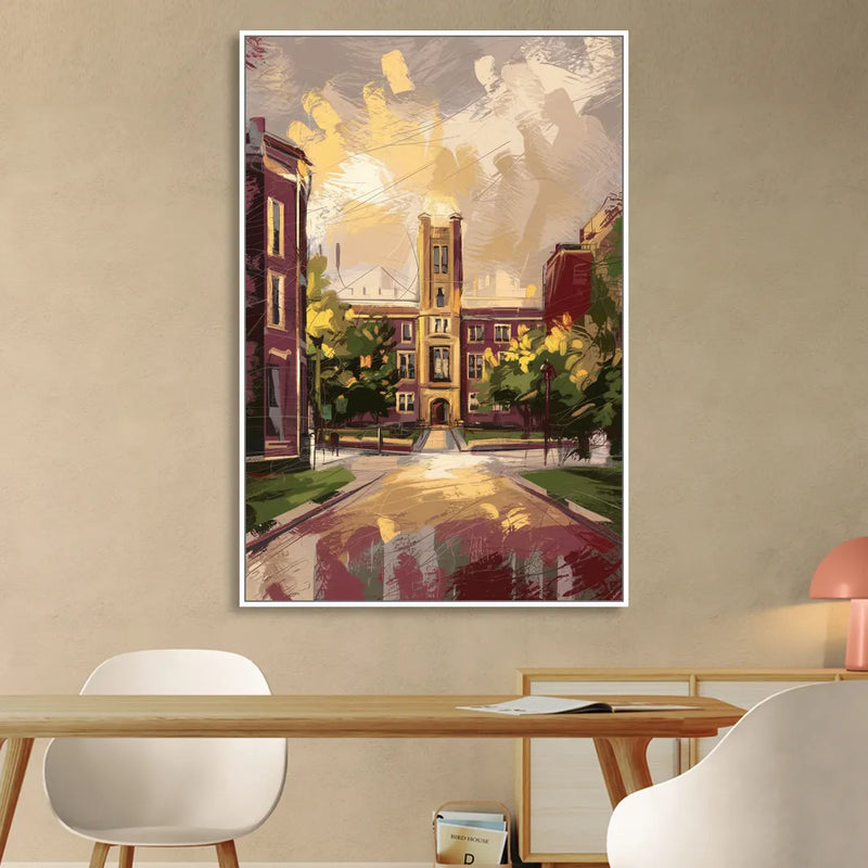 Boston College Eagles Spirit Living Room - White Canvas Wall Art