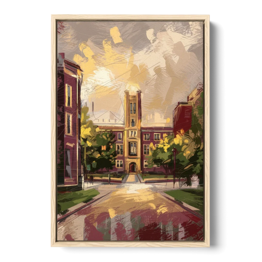 Boston College Eagles Spirit - Oak Framed Canvas Wall Art - Front