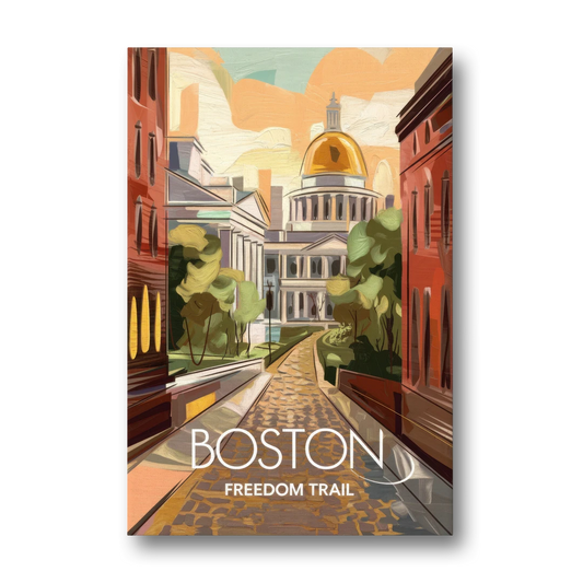 Boston Freedom Trail Highlights - Canvas Wall Art - Front