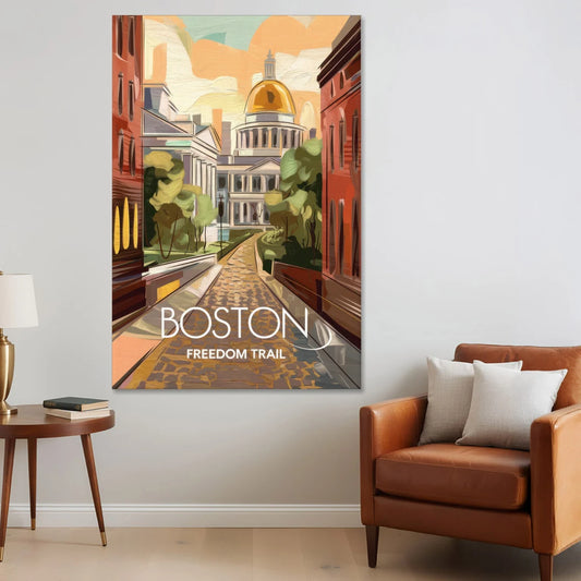 Boston Freedom Trail Highlights - Canvas Wall Art - Sofa - 40x60