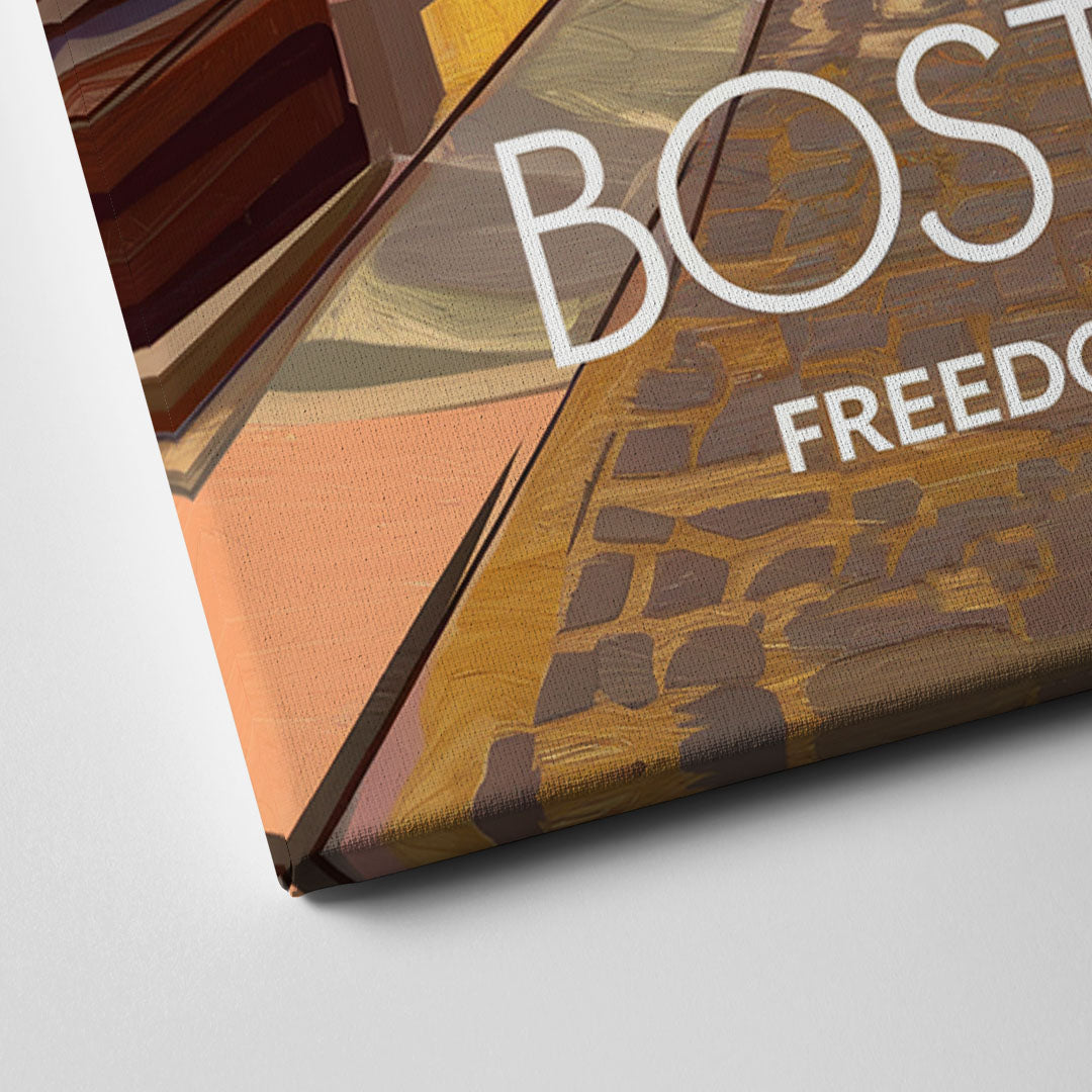 Boston Freedom Trail Highlights Canvas Close Up