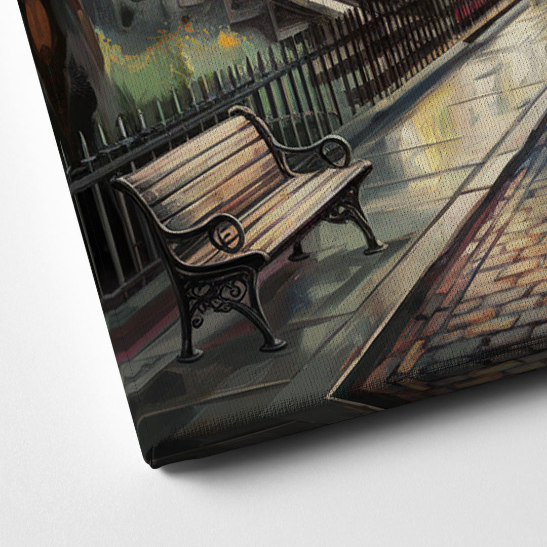 Boston Historic Neighborhoods Canvas Close Up