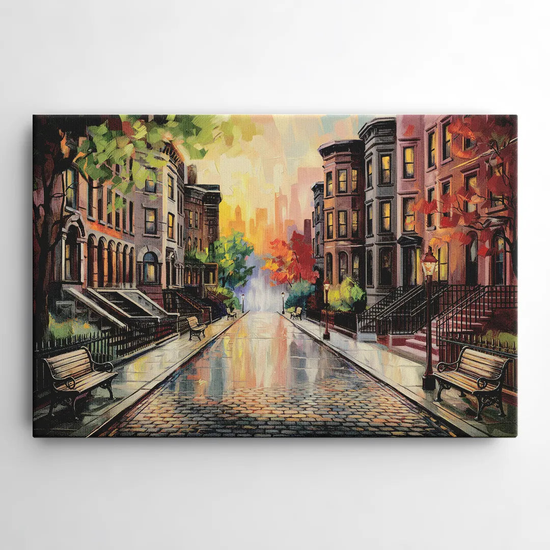Boston Historic Neighborhoods - Canvas Wall Art