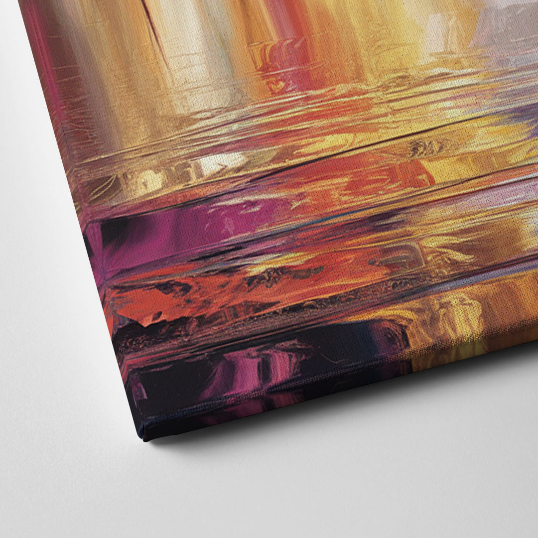 Boston Iconic Skyline Silhouette Canvas Close Up