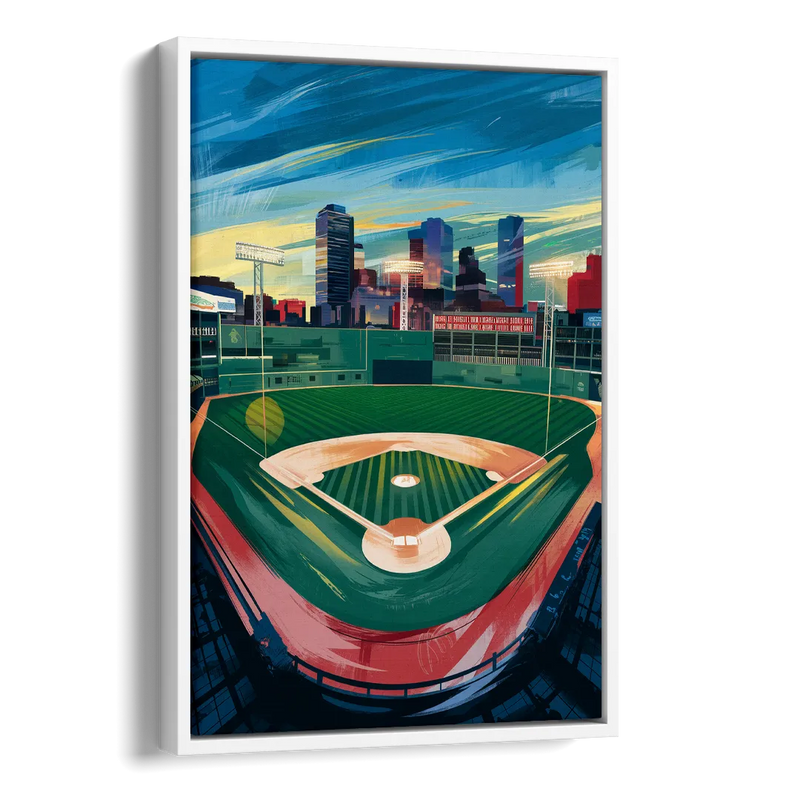 Boston Red Sox Fenway Park Side - White Canvas Wall Art