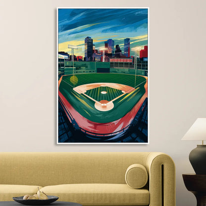 Boston Red Sox Fenway Park Sitting Room - White Canvas Wall Art