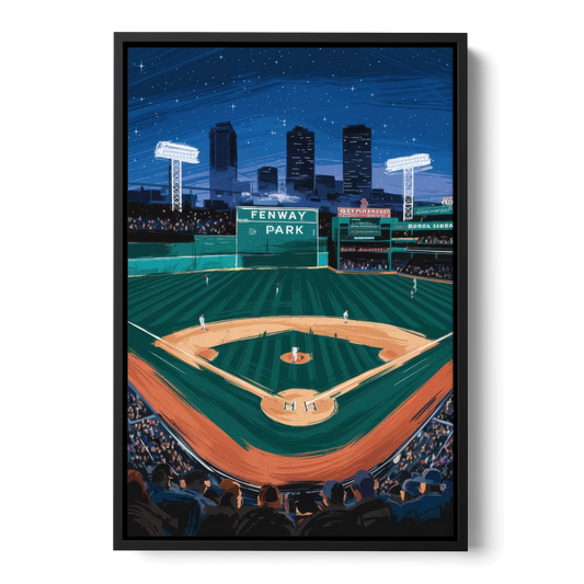 Boston Red Sox Photography - Black Framed Canvas Wall Art - Front