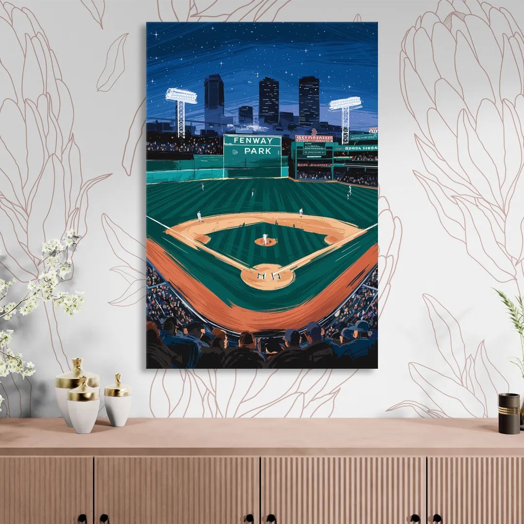 Boston Red Sox Photography Sitting Room - Canvas Wall Art