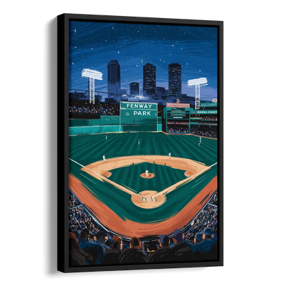 Boston Red Sox Photography Side - Black Canvas Wall Art