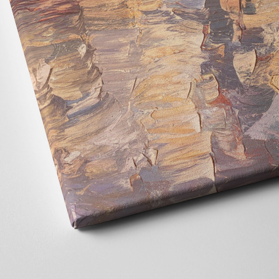 Boston Skyline with Fall Colors Canvas Close Up