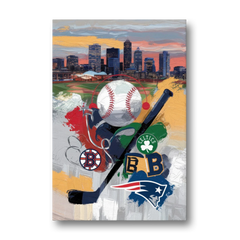 Boston Sports Teams Tribute - Canvas Wall Art - Front