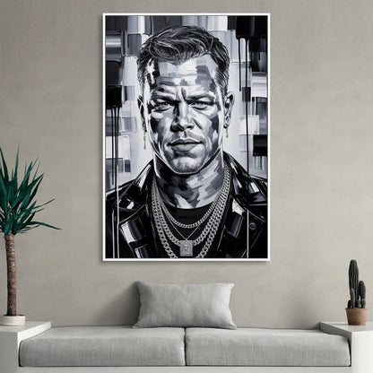 Bourne Focus Living Room - White Canvas Wall Art