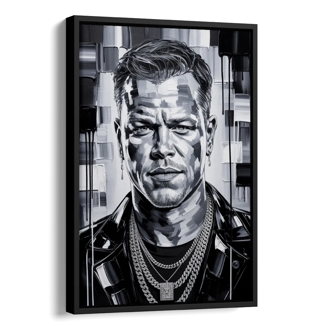 Bourne Focus Side - Black Canvas Wall Art