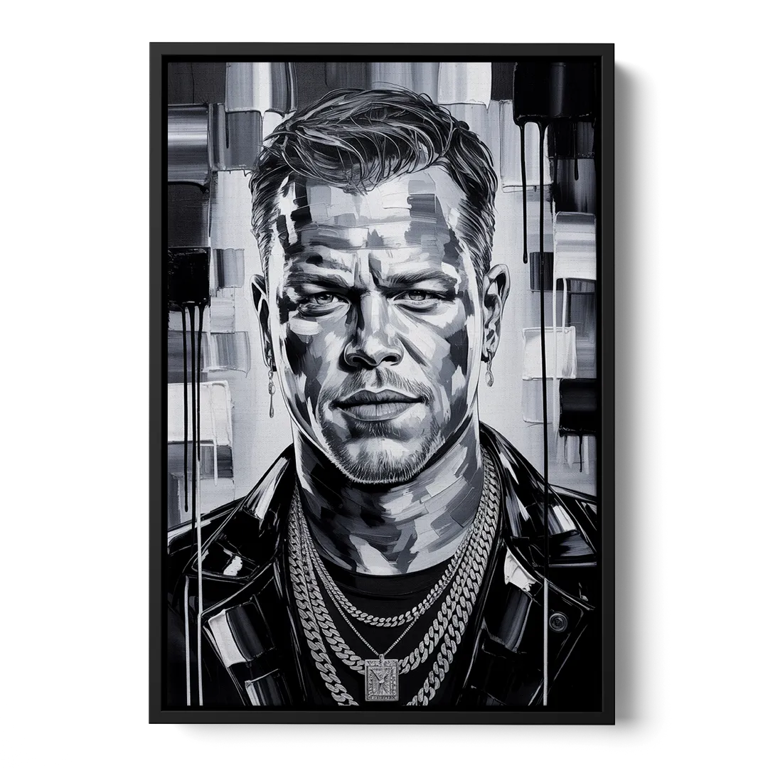 Bourne Focus Front - Black Canvas Wall Art