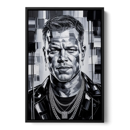 Bourne Focus Front - Black Canvas Wall Art