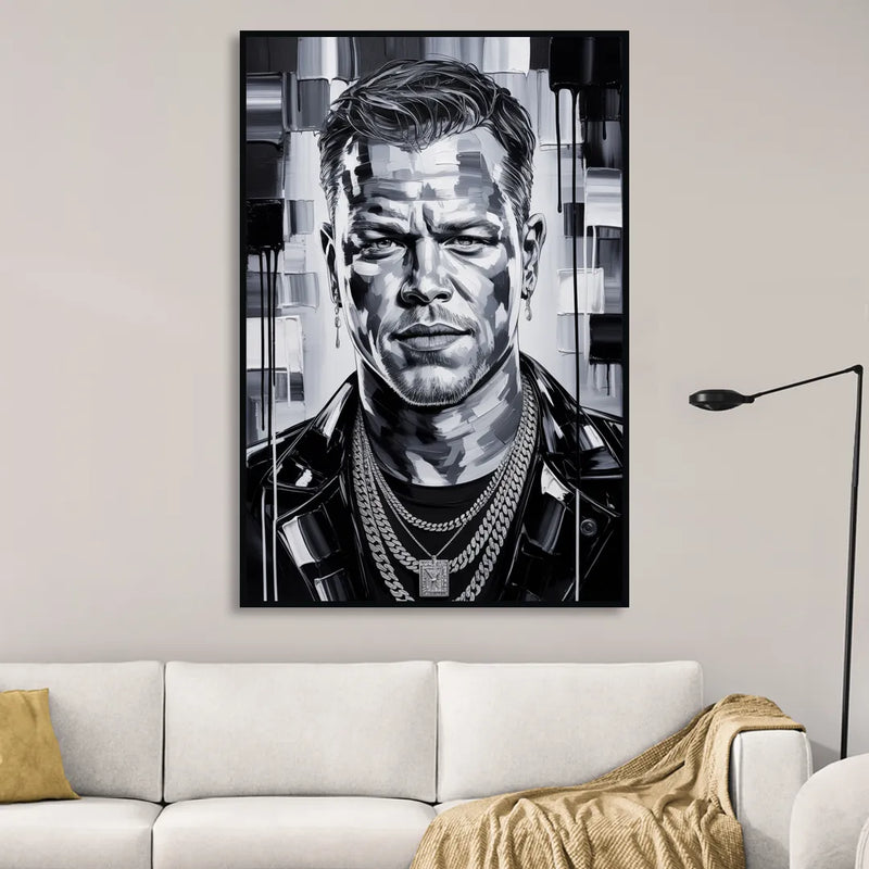 Bourne Focus Living Room - Black Canvas Wall Art