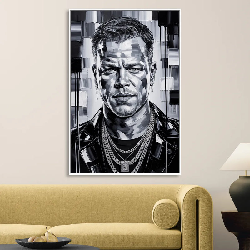 Bourne Focus Sitting Room - White Canvas Wall Art