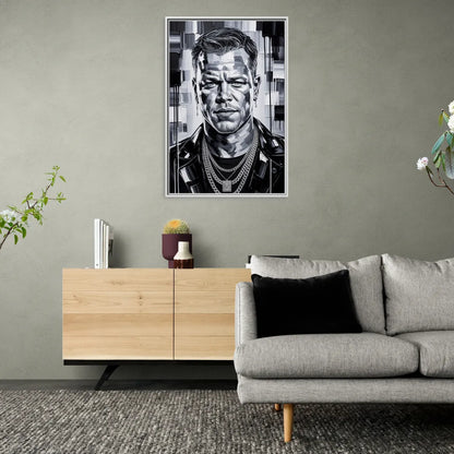 Bourne Focus - Living Room White Frame Canvas
