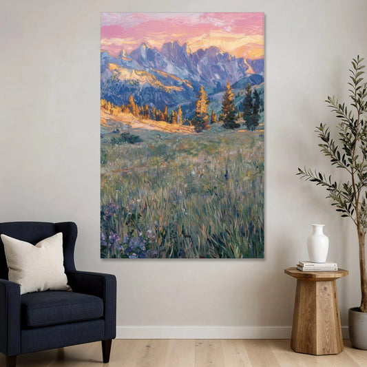 Bozeman Bridger Range - Canvas Wall Art - Sofa - 40x60