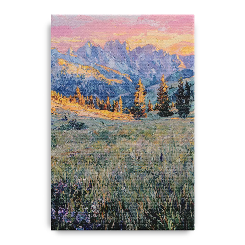 Bozeman Bridger Range Front - Canvas Wall Art
