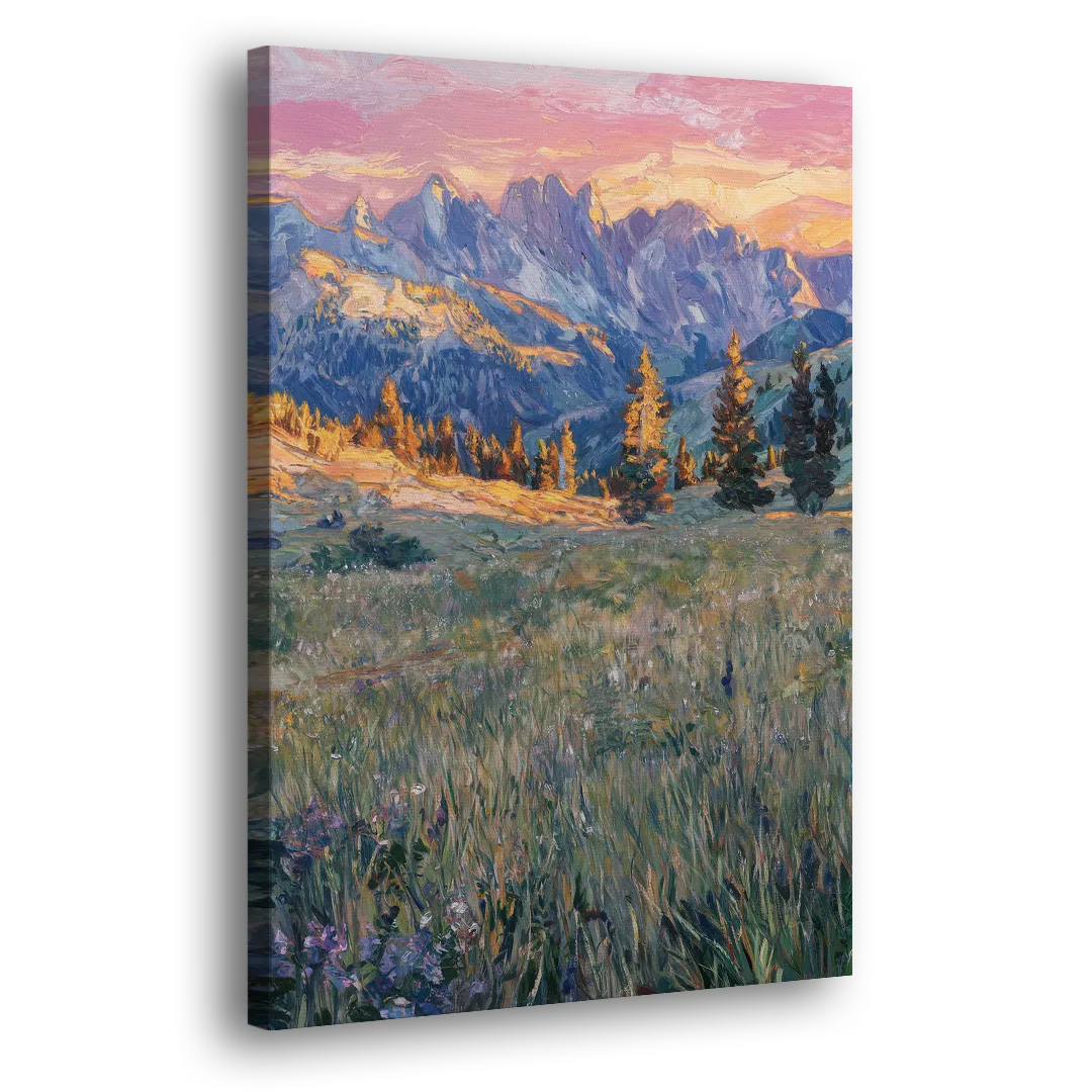 Bozeman Bridger Range Side - Canvas Wall Art