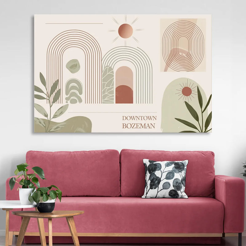 Bozeman Downtown Charm Living Room - Canvas Wall Art