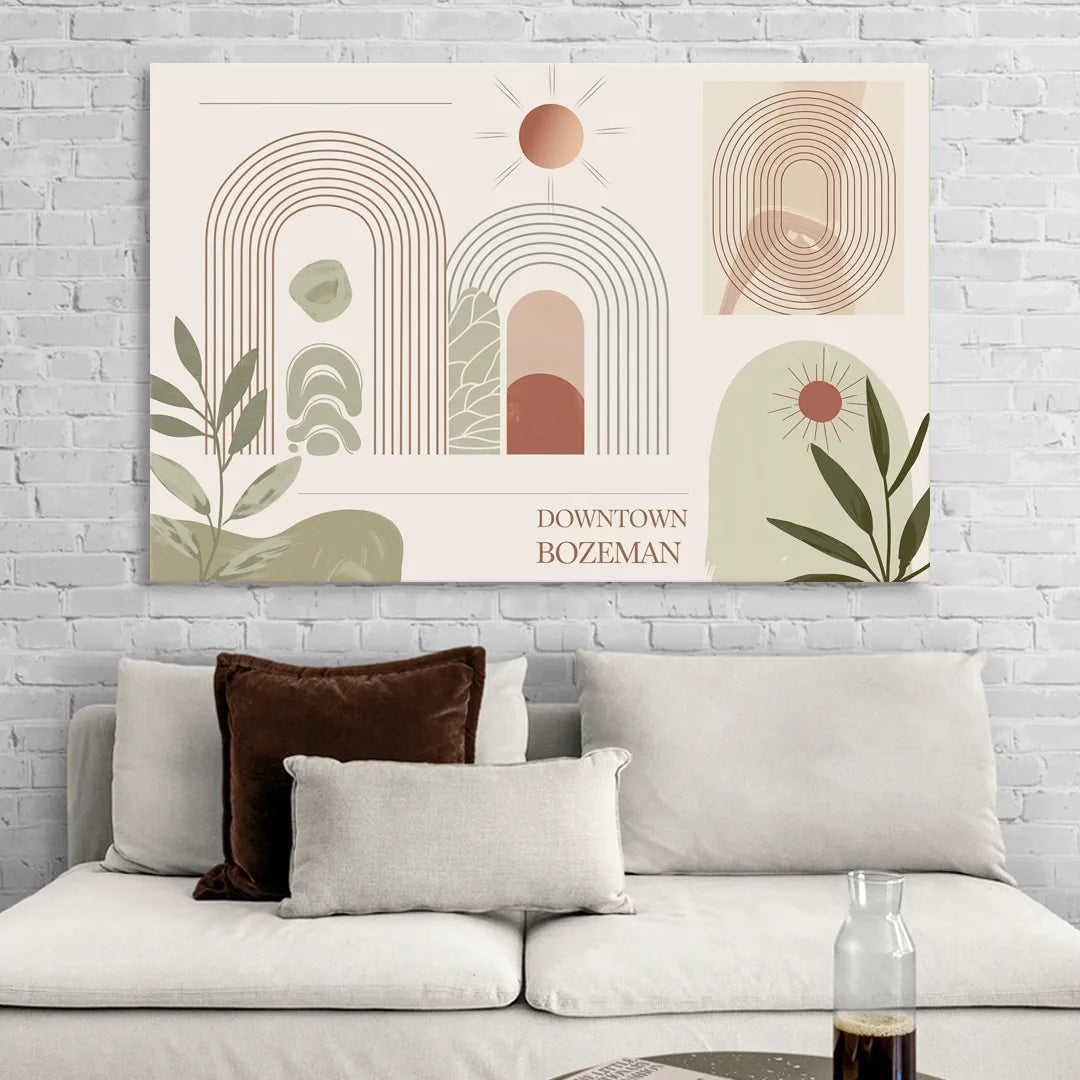 Bozeman Downtown Charm Sitting Room - Canvas Wall Art