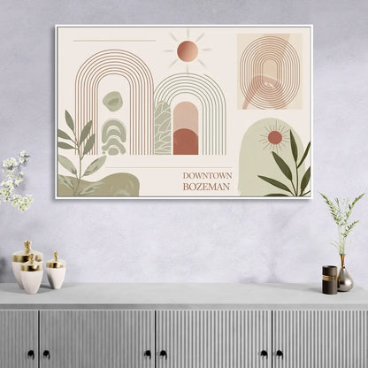 Bozeman Downtown Charm Sitting Room - White Canvas Wall Art