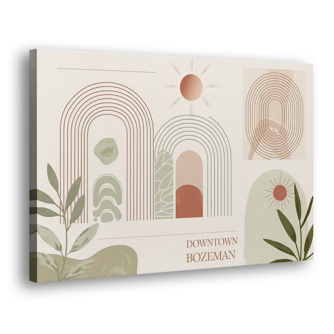 Bozeman Downtown Charm Side - Canvas Wall Art