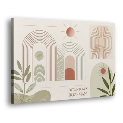 Bozeman Downtown Charm Side - Canvas Wall Art