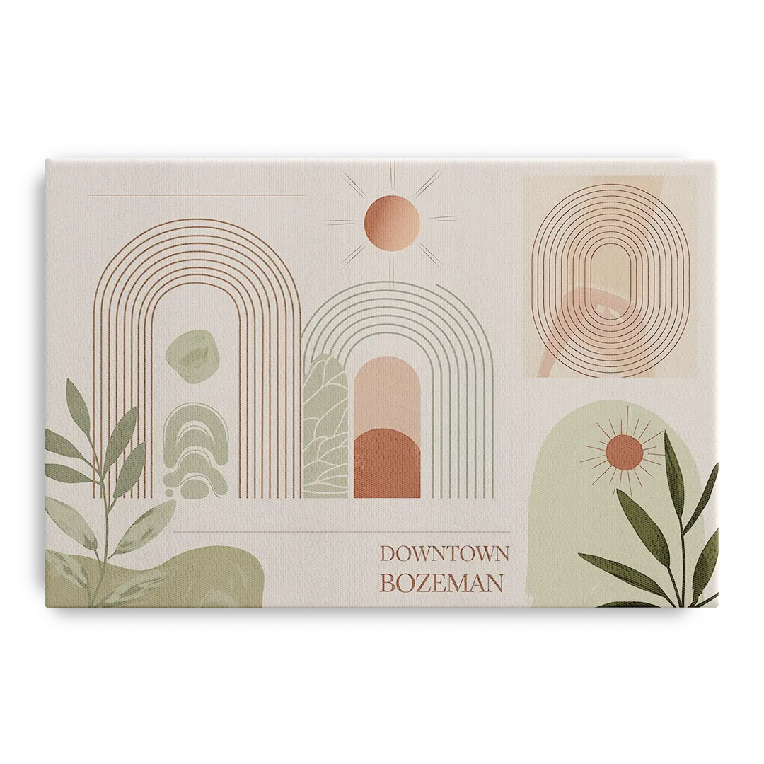 Bozeman Downtown Charm Front - Canvas Wall Art