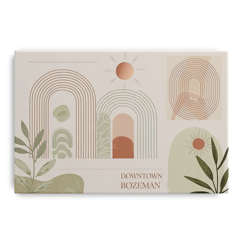 Bozeman Downtown Charm Front - Canvas Wall Art