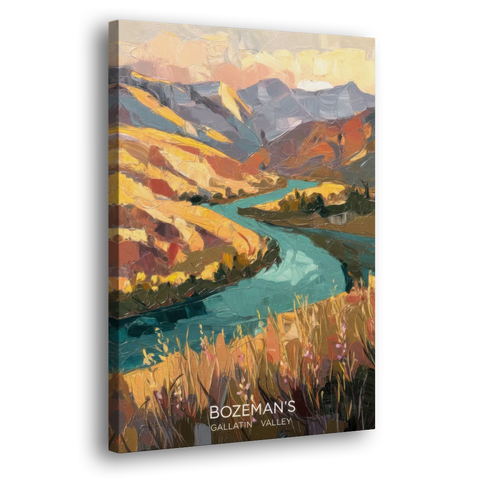 Bozeman Gallatin Valley - Canvas Wall Art - Side