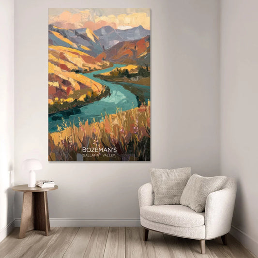 Bozeman Gallatin Valley - Canvas Wall Art - Sofa - 40x60