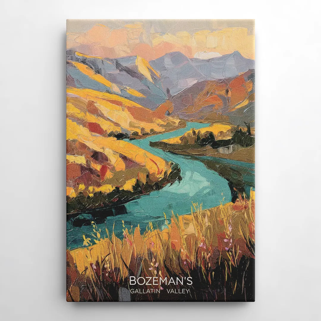Bozeman Gallatin Valley - Canvas Wall Art