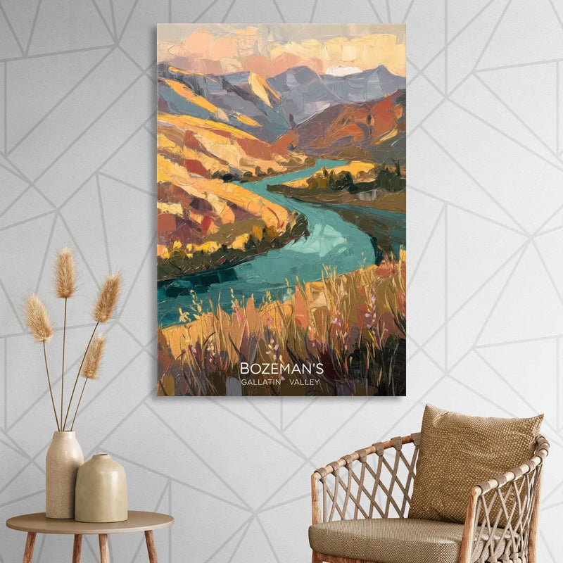 Bozeman Gallatin Valley Living Room - Canvas Wall Art