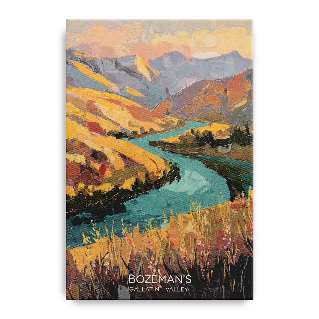 Bozeman Gallatin Valley Front - Canvas Wall Art