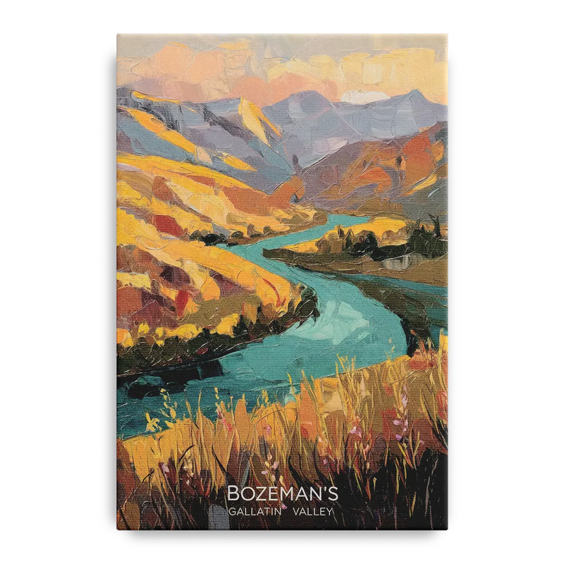 Bozeman Gallatin Valley Front - Canvas Wall Art